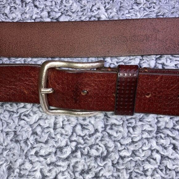 FABIO CORTI Unisex Genuine Leather Belt, Sz 40 Brown, Made in ITALY - Picture 3 of 11
